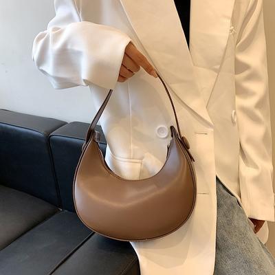 Sac rétro sous le bras pour femme 2025 Nouvelle Mode Décontracté pour Femme Couleur Unie Simple Texture Tendance Épaule