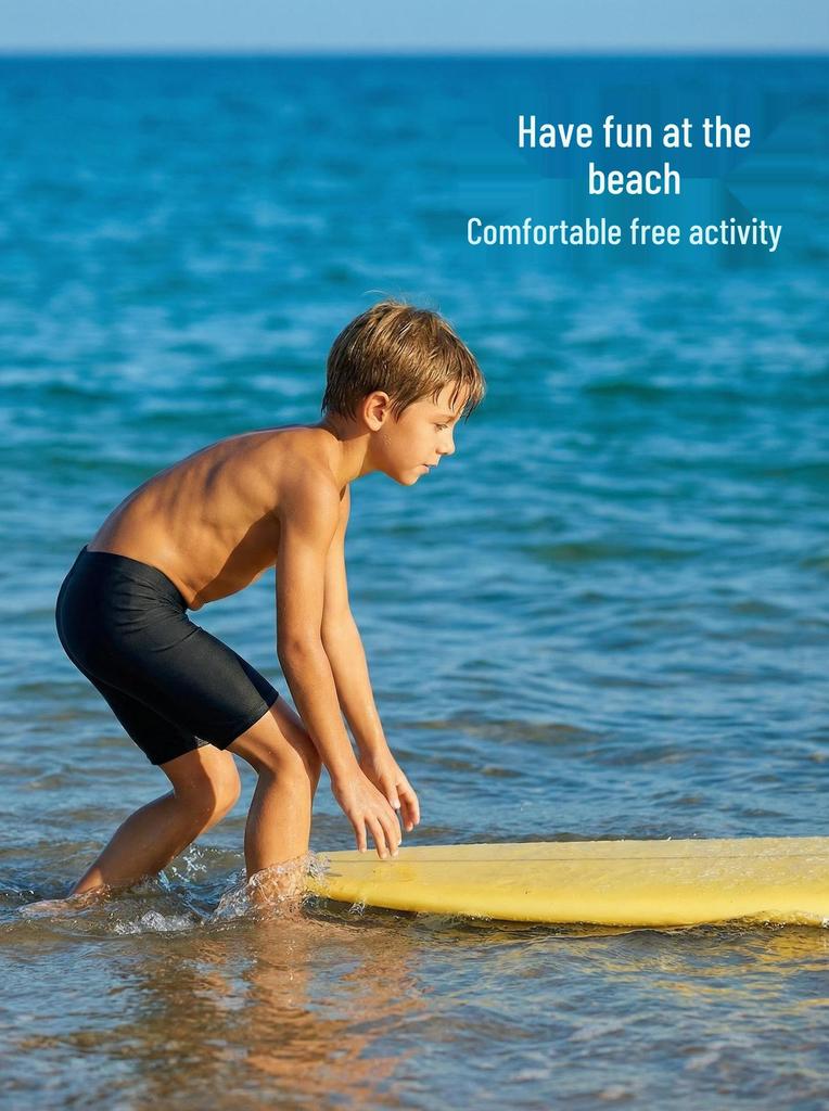 2026 Boys' Quick-Dry Nylon Swim Trunks for Racing - Small, Medium, Large