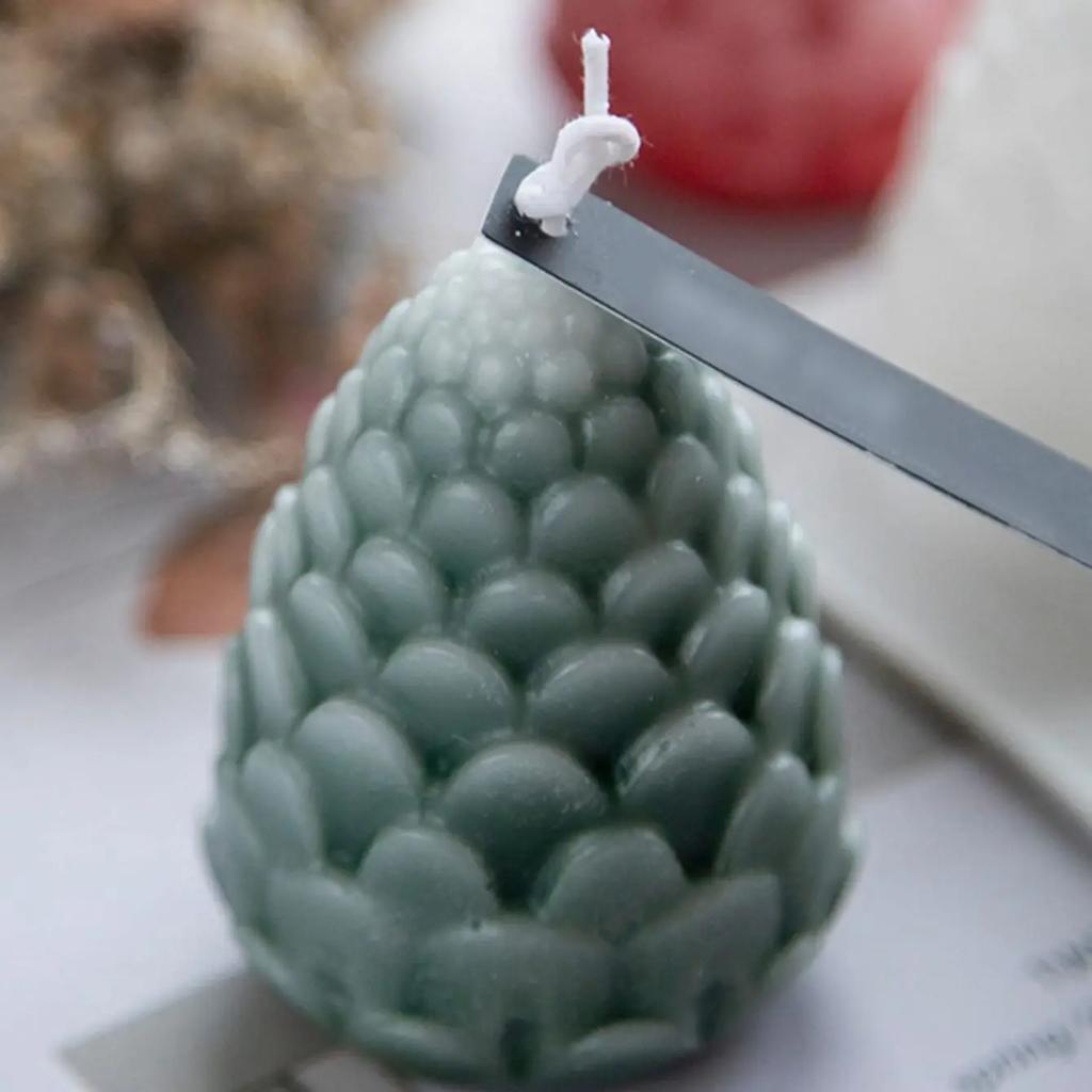 3D Pine Cone Candle Silicone Mold DIY Multicavity Pine Nut Resin Soap Making Set Chocolate Cake Ice Mould Christmas Decor Gift