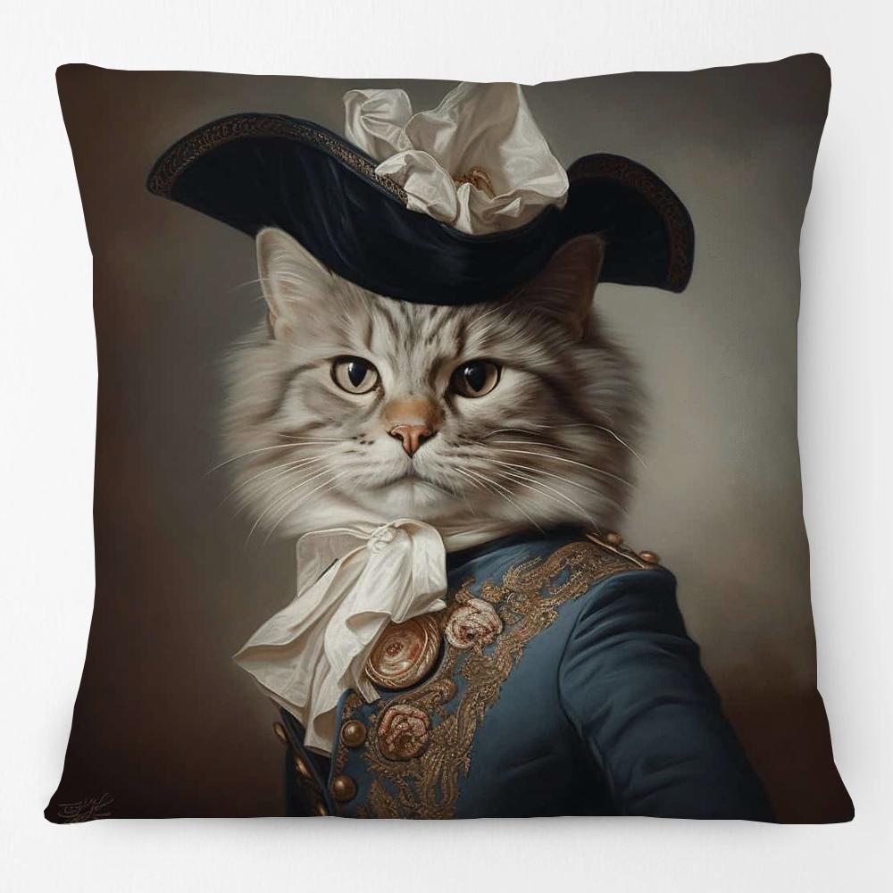 Victorian Princess Cat Labrador Dog Lord Greyhound Pet Portrait Print Cushion Cover Pillow Case