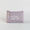 Solid Color Letter Makeup Bag  Waterproof  Portable Cosmetics Pouch Storage