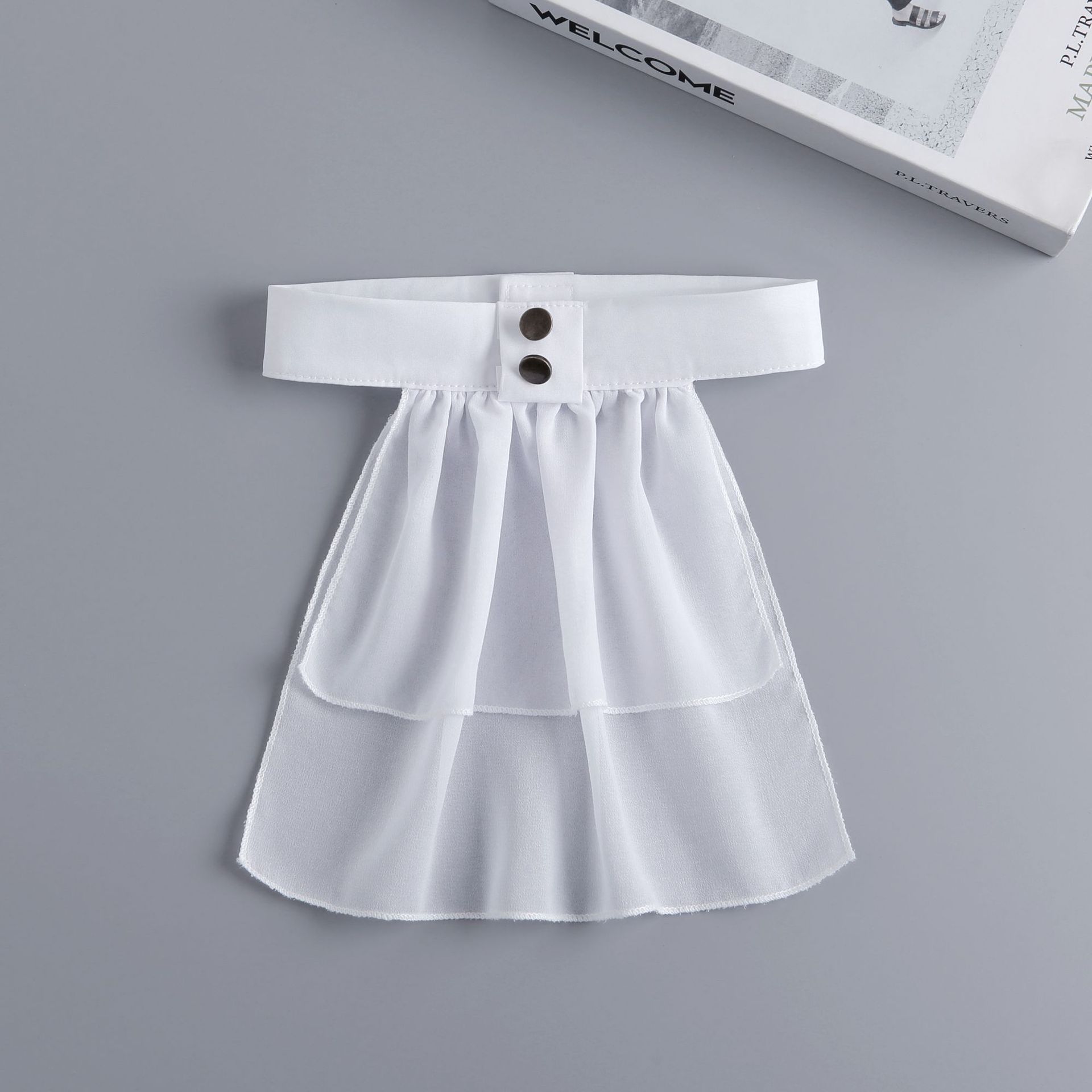 

Женская двухслойная рубашка с фальшивым воротником и галстуками, съемное шейное украшение для фальшивого воротника, свитера, платья, украшение для одежды