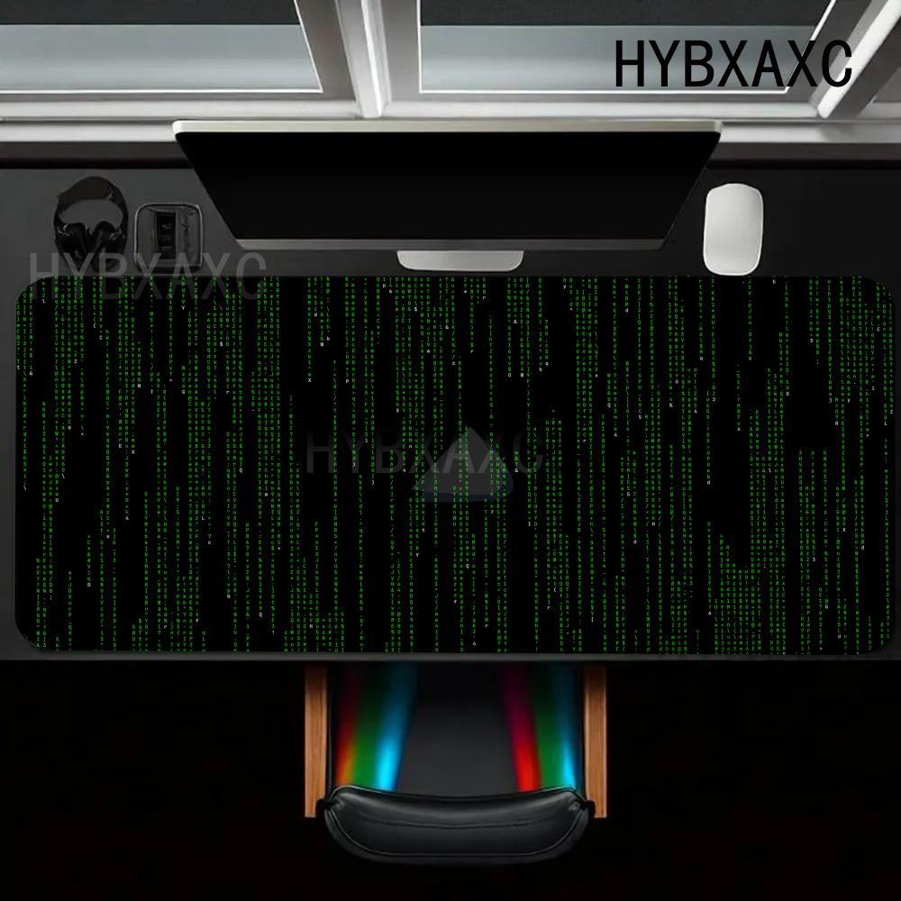 HYBXAXC Binary Code Hacker Mouse Pad Anti Slip Rubber Base Desk Mat For Gaming Office Laptop 800x400x2mm