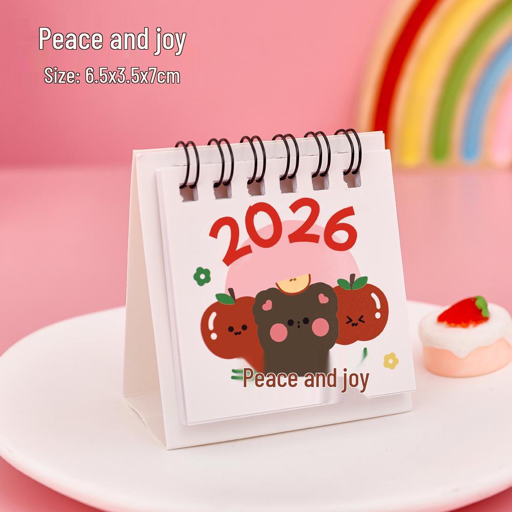 2026 Cartoon Mini Desk Calendar & Planner - Monthly & Lunar Layouts