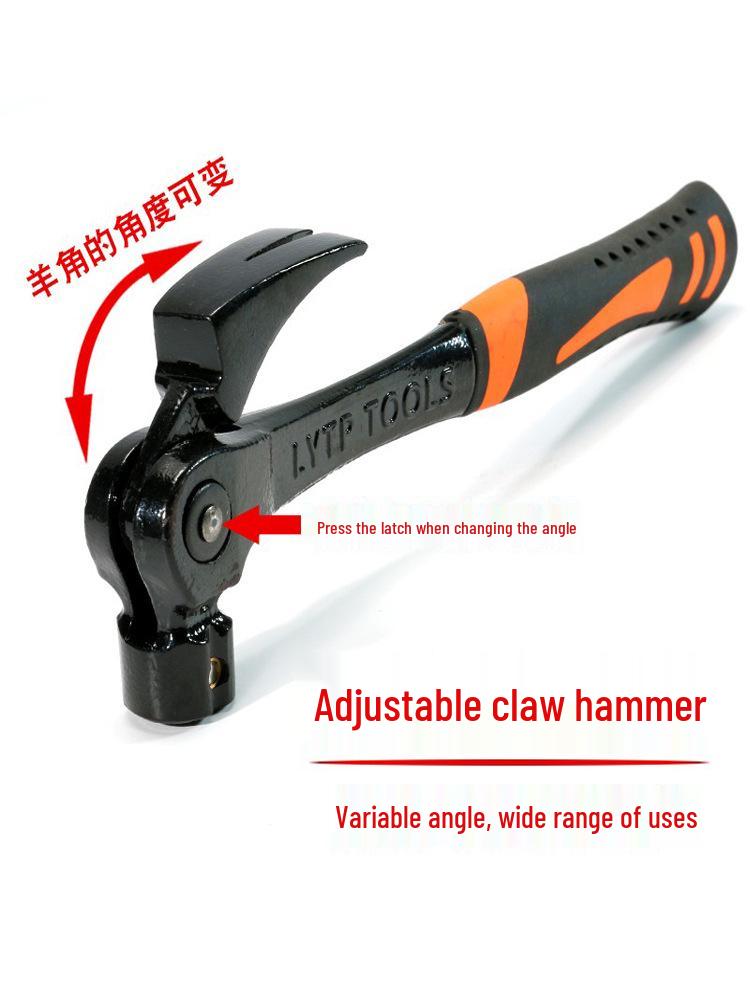 Multifunktions-Klauenhammer mit Brecheisen für Holzbearbeitung & Elektroarbeiten