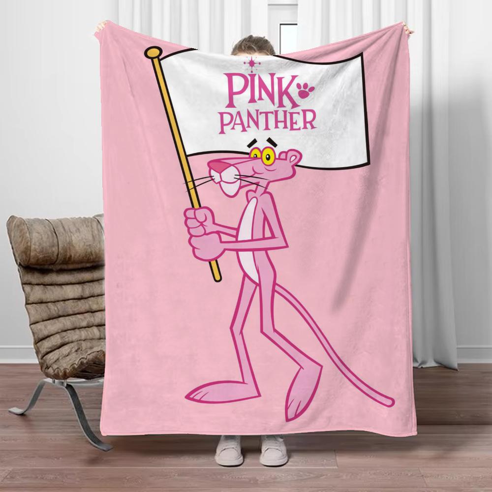 

Pink Panther Bed Blanket King Size Throw Blanket for Sofa Luxury Blankets for Adults Microfiber Bedding Fluffy Soft Blankets 100x125cm