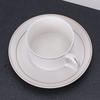 Gu Rou Gold Rim Ceramic Coffee Cup & Saucer Set (150ml)