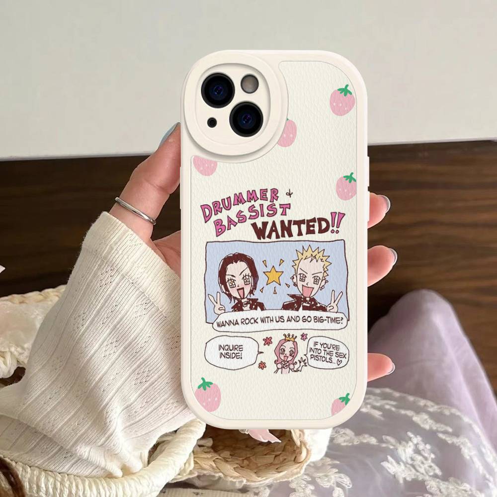 Anime Cool Nana Osaki Phone Case For iPhone 16 15 14 13 12 11 Pro Max Plus Shockproof Leather Cover