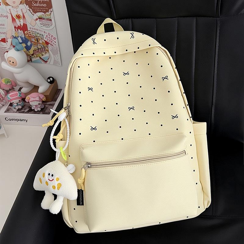 Schultasche Mode Gepunktet Lässig Niedlich Schüler Schultasche Mittelschüler Einfach Vielseitig Rucksack Trendig Cool Leicht Schüler Tasche