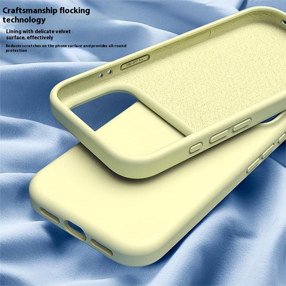 For iPhone 17 Pro Case PC+Liquid Silicone Anti-Scratch Lining Phone Cover