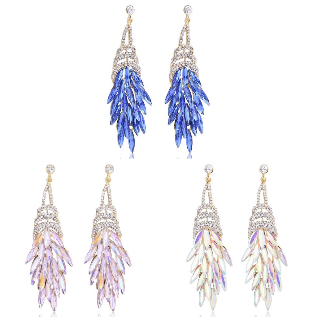 Elegant Alloy Long Tassel Earrings For Women With Geometric Design And Luxury Style For Fashion Accessories