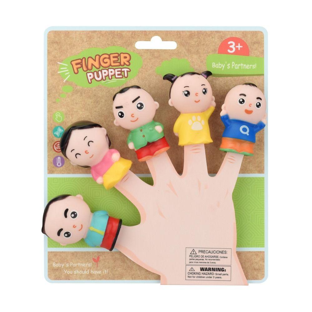 Safety Mini Animal Hand Puppet Colorful Dinosaur Finger Puppet Doll Finger Puppet Toy Set  Gifts