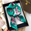 Silk Scarf Women'S Scarf Shawl 70Cm Korean Small Square Scarf Satin Surface Print Sun-Proof Headscarf