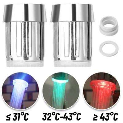 Kreatives LED-Wasserhahn 3 Farben ändern sich automatisch Leuchtender Wasserhahn für Küche Badezimmer