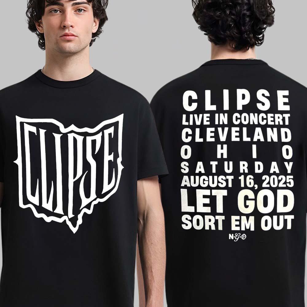 

Clipse Live In Concert In Cleveland Ohio 2025 Merch Tee On August 16 T-Shirt S