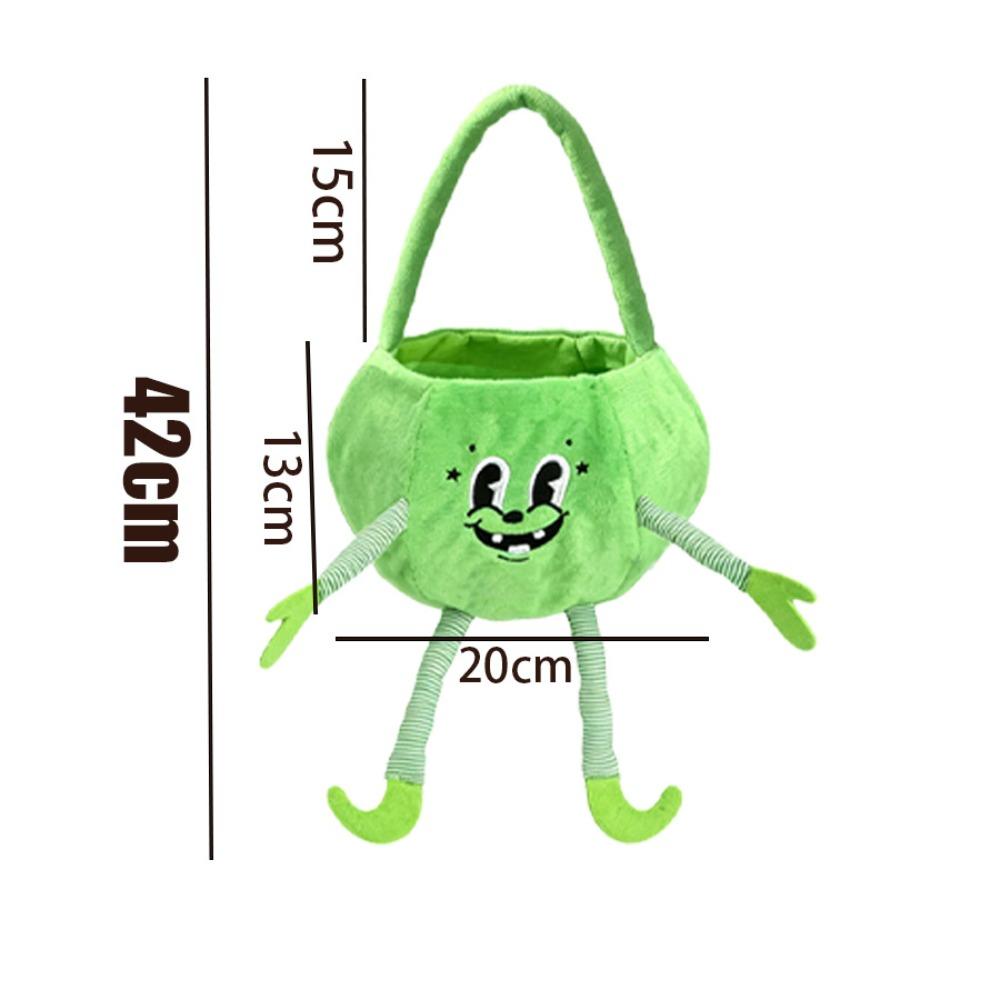 Flexible Ghost Plush Bag Handheld Pumpkin Candy Bucket Halloween Candy Bag Dessert Making
