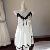 Plus Size Lace Satin Nightgown with Chest Pads for Women