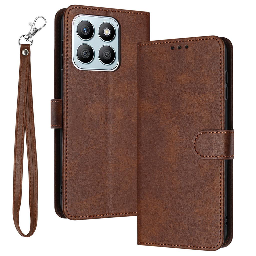 Für Honor X8c 4G Hülle Flip Stand PU Leder Brieftasche Handyhülle Kalbsledertextur