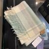 Шотландский шарф из чистой шерсти в зеленую и белую клетку, женский зимний новый британский клетчатый шарф высокого класса