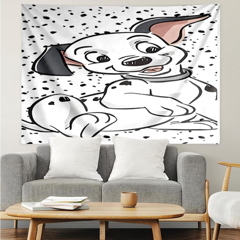 Dalmatian Paws And Collar Tapestry, Unique Design Tapestry, Suitable for Bedroom,Livingroom, Playroom,Heartwarming Fan Holiday Gifts