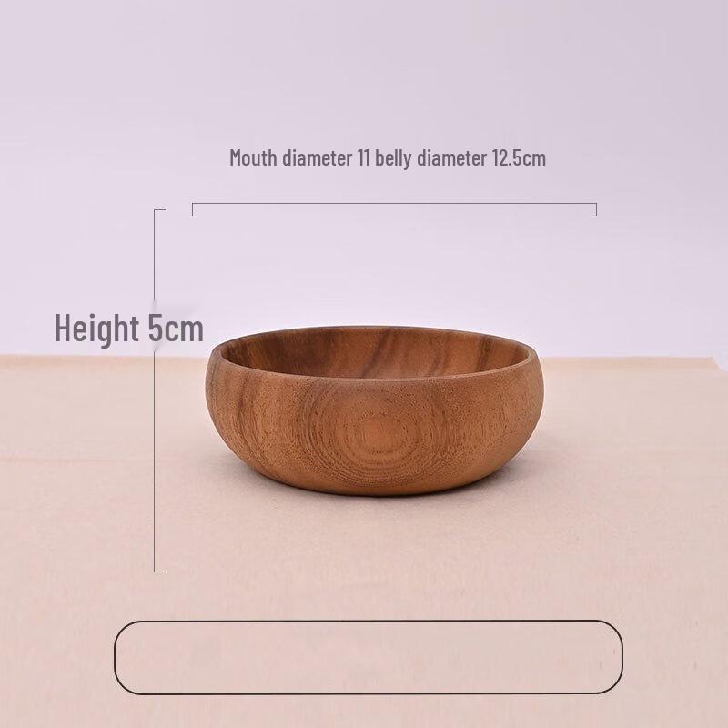 ZISIZ Hand-Carved Wooden Salad Bowl