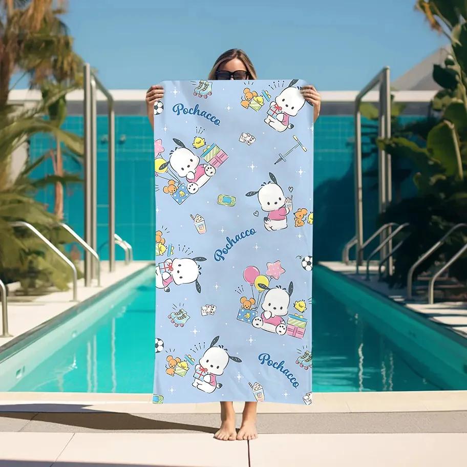 

Beach Towels P-Pochacco Bathroom Turban for Hair Drying Personal Care Large Bath Towels Sauna Bathroom Set Accessories Gym Towel W30*H60(CM)
