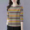 2026 Spring/Autumn Striped Long Sleeve Round Neck Shirt for Women