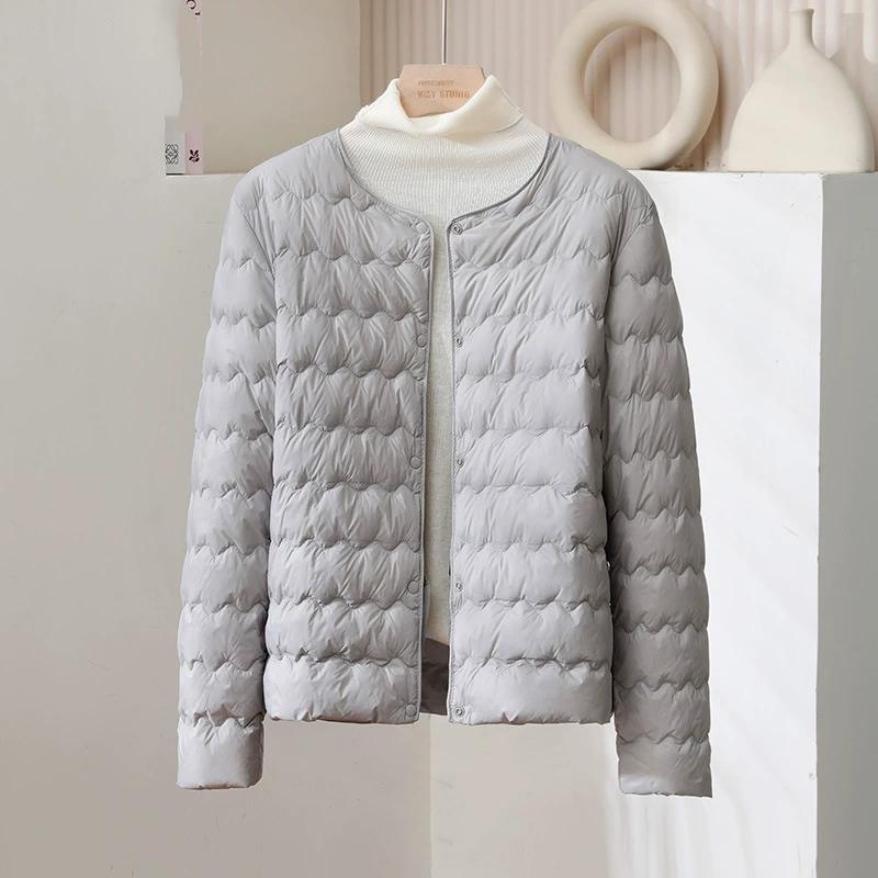 Down Jacket Women Autumn Winter White Duck Down Coat Liner Ultralight Thin Portable Puffer Jacket Keep Short Coat