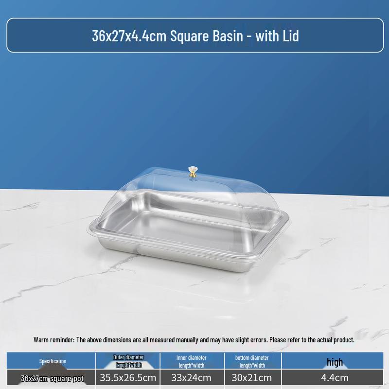 

777 Stainless Steel Food Display Tray with High Arc Lid