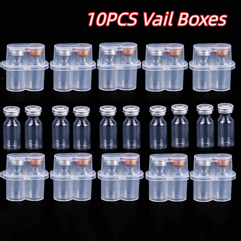 10PCS Mini Vial Case 3ml Peptide Storage Box Injection Vial Holder Peptide Freezer Storage Case Refrigerator Peptide Container