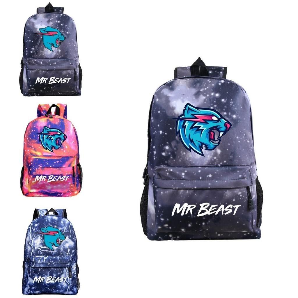 Mr Beast Lightning Cat Backpack High Capacity School Bag With Breathable Material