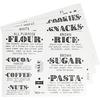 Talented Kitchen Preprinted Pantry Labels - Waterproof Kitchen Organization & Food Storage Labels - Flour, Sugar & Cornmeal Vinyl Sticker Set - 36