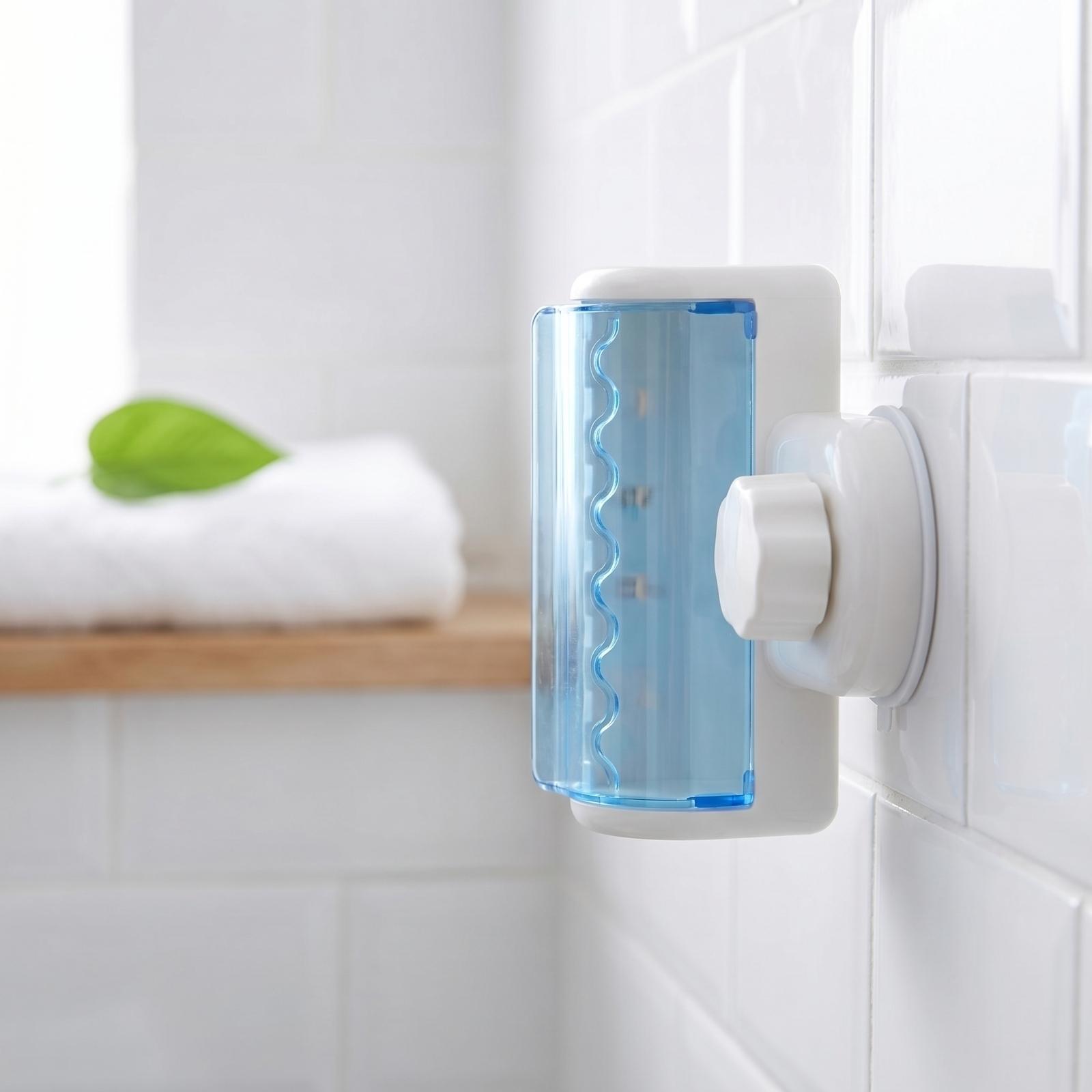 

Bathroom Suction Cup Toothbrush Holder Wall Mounted Toothbrush Organizer Rack with Cover for Easy Storage and Hygiene One Size білий