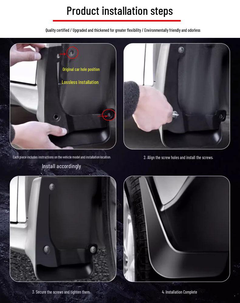 Acura MDX 2022-2026 Schmutzfänger vorne und hinten: Leder Anti-Spritz Autozubehör