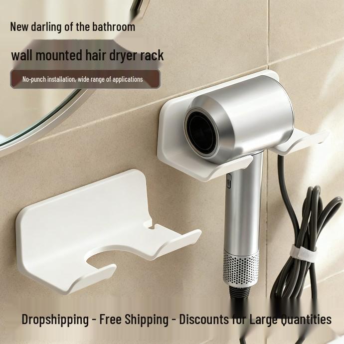 Wall-Mounted Hair Dryer Holder for Bathroom