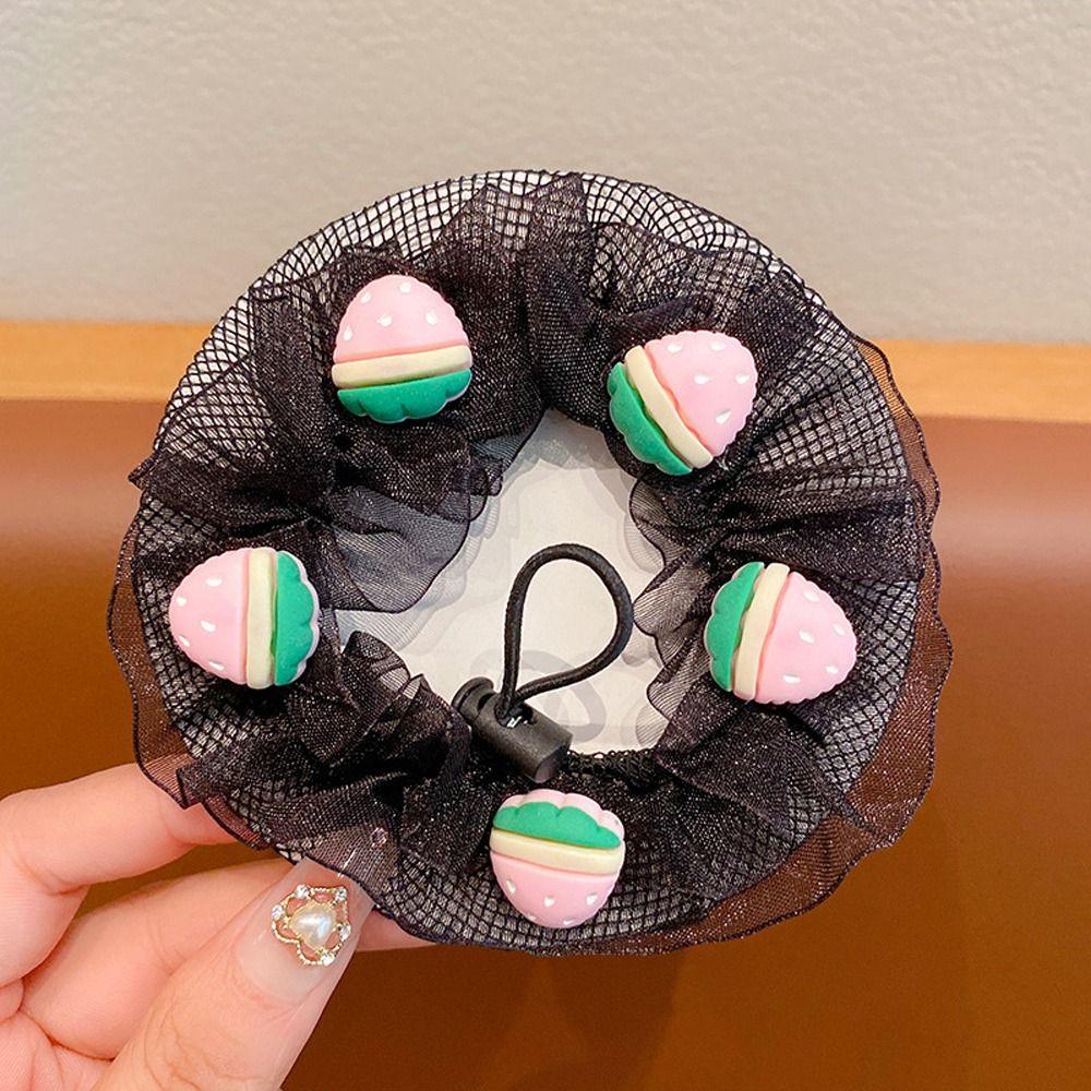 Korean Style Ballet Hair Net Fashion Headwear Girl Bun Cover Snood Sweet Elastic Hair Net Children