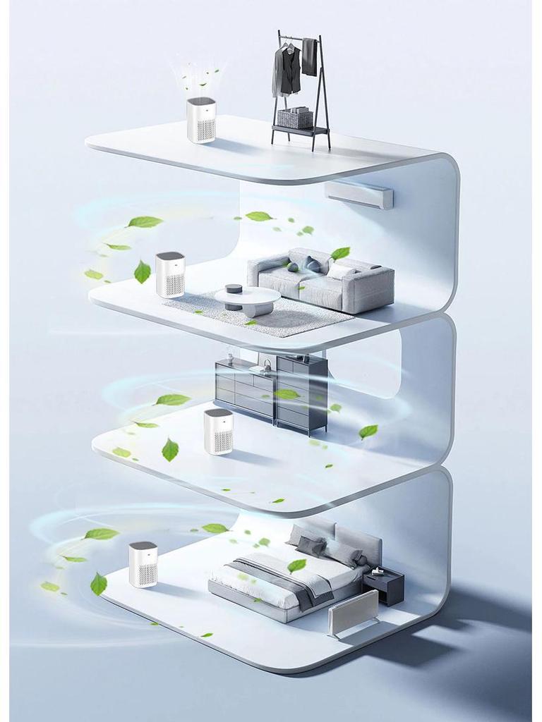 Compact Air Purifier for Home, Office & Pet Areas - Eliminates Smoke, Odors & Formaldehyde