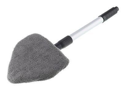 Nettoyeur de vitres en microfibre, triangulaire, manche télescopique en aluminium 38 - 52 cm