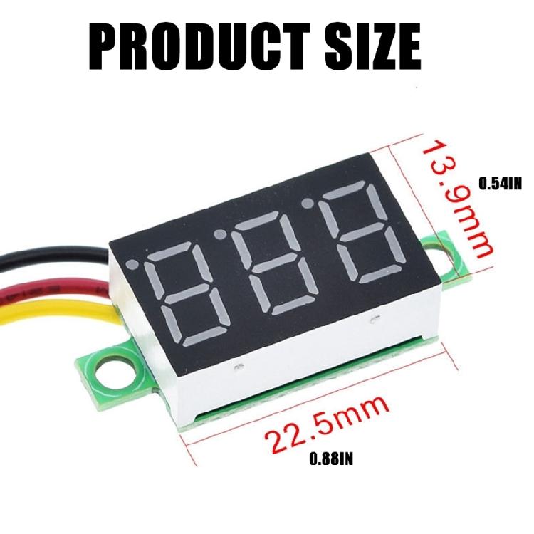 Accurate 0.36 Inch Voltages Measurement Tool with Three Wire Stability Perfect for Hobbyists & DIY Project maker