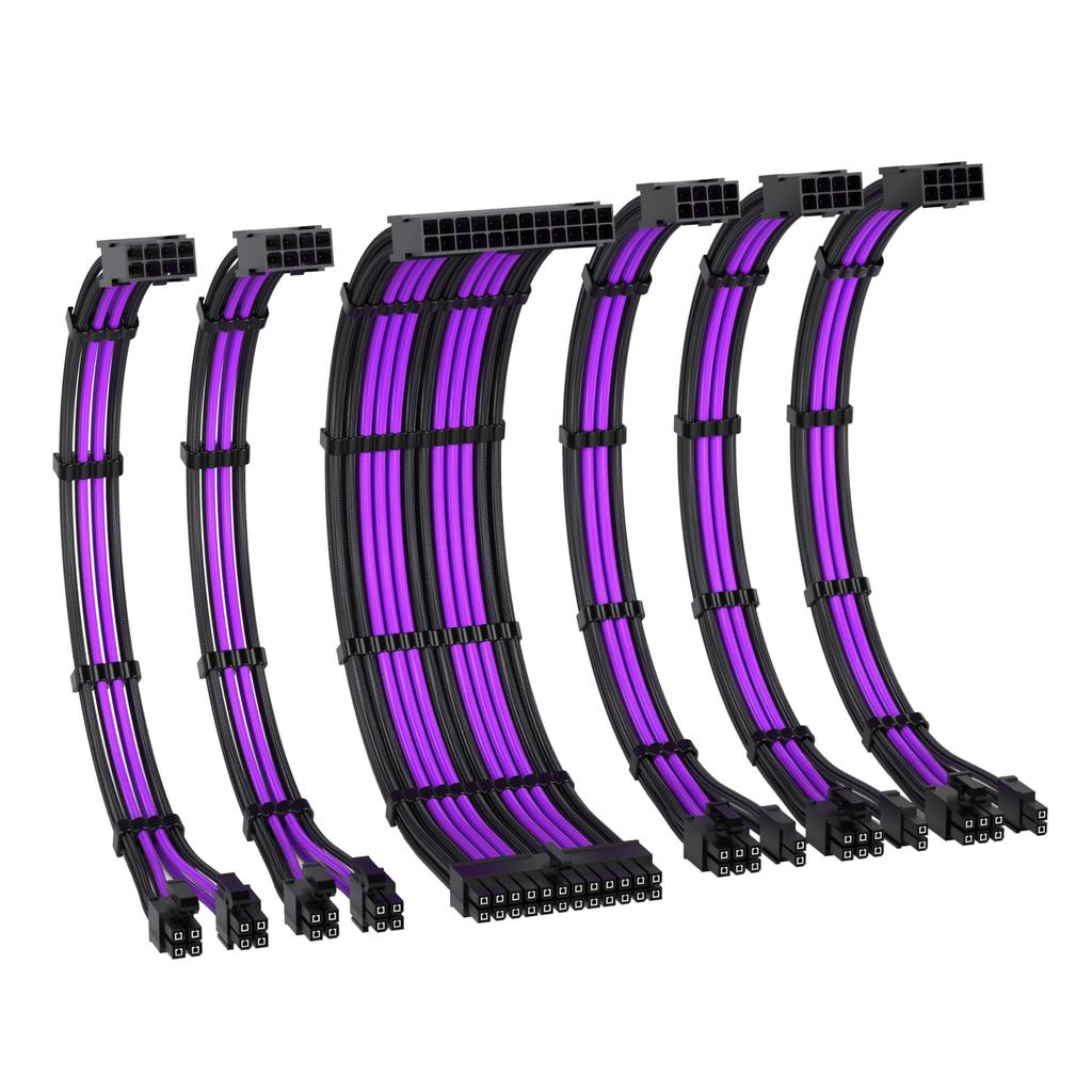 PC Power Extension Sleeve Cable 16AWG Power Extension Cable PSU Extension Cable 6 Pieces 30CM 3 Pieces 8 Pin GPU Extension Cable 2 Pieces 8 Pin CPU