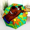 Courage the Cowardly Dog and Scooby-Doo  Pattern, Automatic Folding Umbrella, Portable and Foldable Design, 8 Ribs, a Christmas or Birthday Gift.