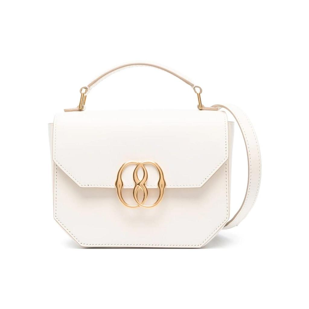 BALLY Calfskin One Shoulder Handbag Women's Ivory White 6304197