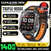 New Outdoors Durable Military Men Smart Watch 1400mAh battery 5ATM Swim LED flashlight+SOS Red Light Sports Call Smartwatch