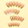European & American Style Nude Pink Gold Almond Nails with Starry Sky Sequins