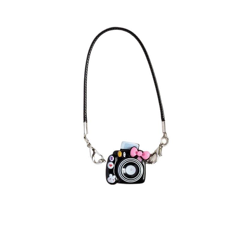 Dollhouse Bow Knot Cartoon Camera Pendant Necklace