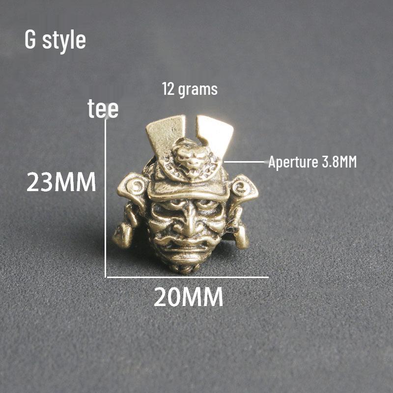 Brass Skull Head Paracord & Keyring Pendant DIY Accessory