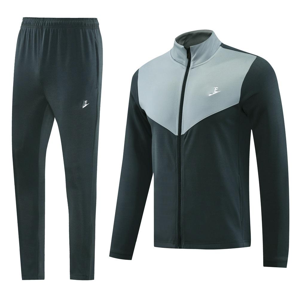 Spring And Autumn Long Zipper Jacket Outdoor Sports Suit Football Suit Training Suit Appearance Suit Long Sleeve Pants Quick Drying