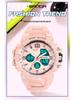 SANDA Women's Trendy LED Dual Display Waterproof Watch with Hourly Chime