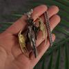 Vintage Gold Wings Wings Necklace Hell Devil Mother Pendant for Men and Women Couples Hip Hop Rock Punk Jewelry