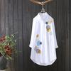 Camisa Mujer Algodón Manga Larga Top Holgado Casual Versátil Protector Solar Chaqueta Camisa